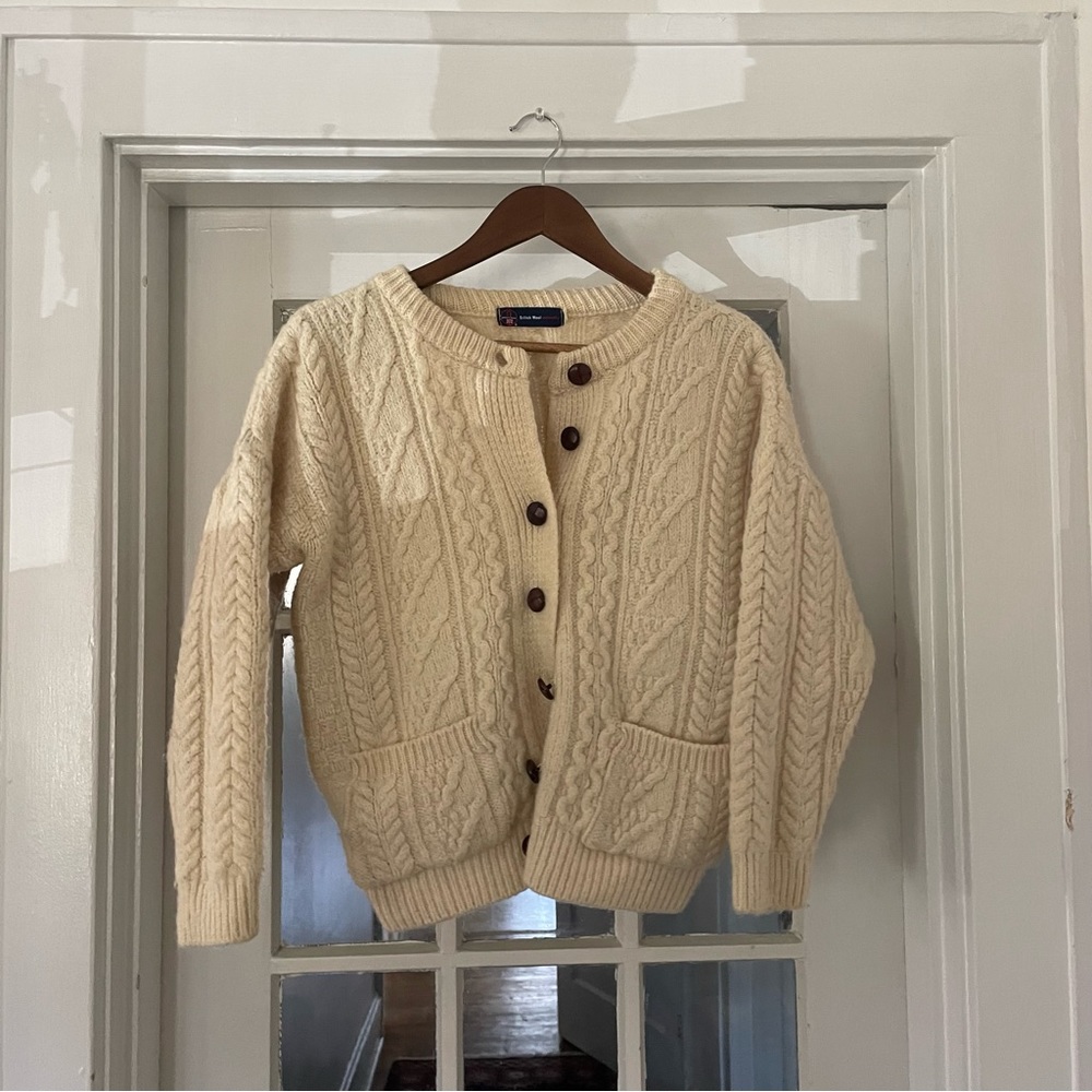 Vintage Wool Cableknit Cardigan